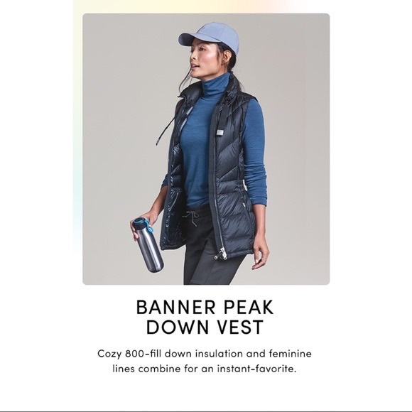 Athleta Jackets & Coats Like New Athleta Banner Peak Down Vest S